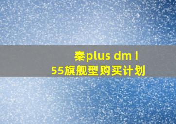 秦plus dm i 55旗舰型购买计划